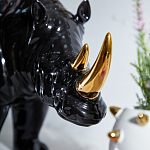 Статуэтка черный носорог с золотыми рогами Golden Horned Black Rhino варинант исполнения - 6 | Loft Concept в Ульяновске