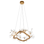 Люстра подвесная с прозрачными стеклянными птичками на ветвях Диаметр 80 см Serip Voa варинант исполнения - 4 | Loft Concept в Ульяновске