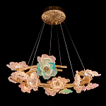 Люстра круглая на золотом каркасе с цветочным декором Miscellaneous herbs варинант исполнения - 3 | Loft Concept в Ульяновске