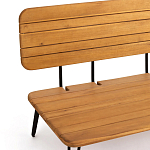 Двухместный диван из акации без подлоконтиков Amra варинант исполнения - 7 | Loft Concept в Ульяновске