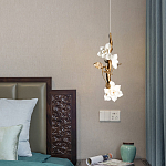 Люстра с белыми цветами на ветвистом каркасе Lure by PELLE варинант исполнения - 2 | Loft Concept в Ульяновске