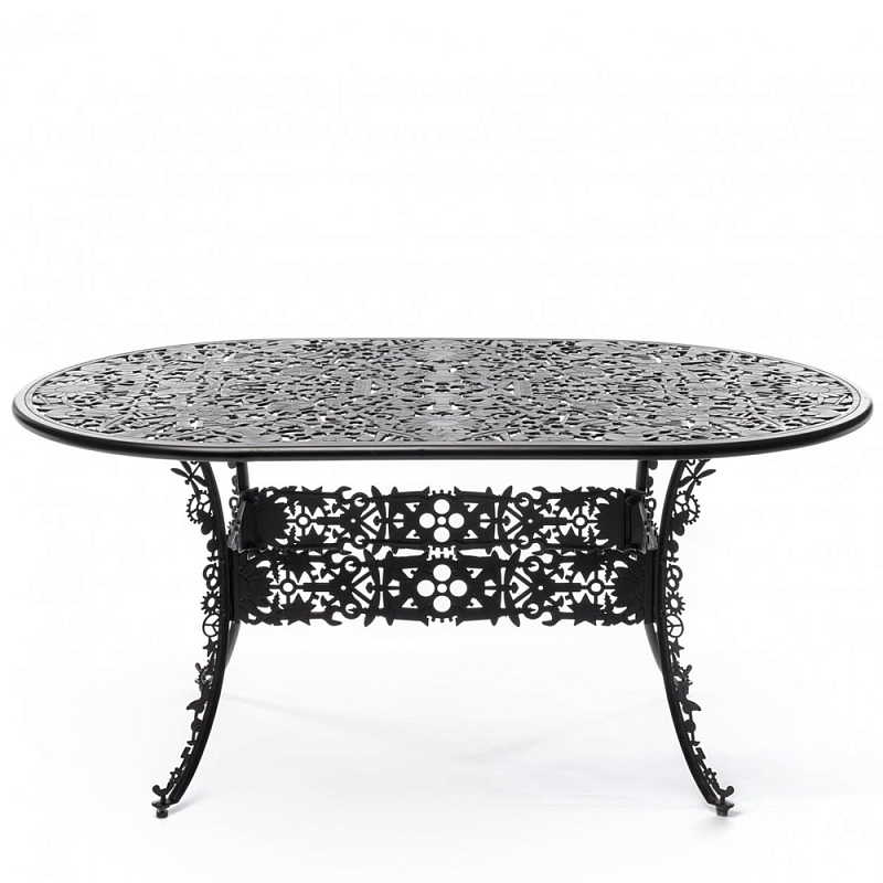 Обеденный стол Industry Collection ALUMINIUM OVAL TABLE – BLACK Черный в Ульяновске | Loft Concept 