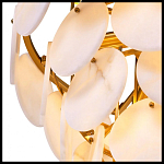 Люстра подвесная четырехъярусная с подвесками в форме дисков Cryptocrystalline Stone варинант исполнения - 3 | Loft Concept в Ульяновске