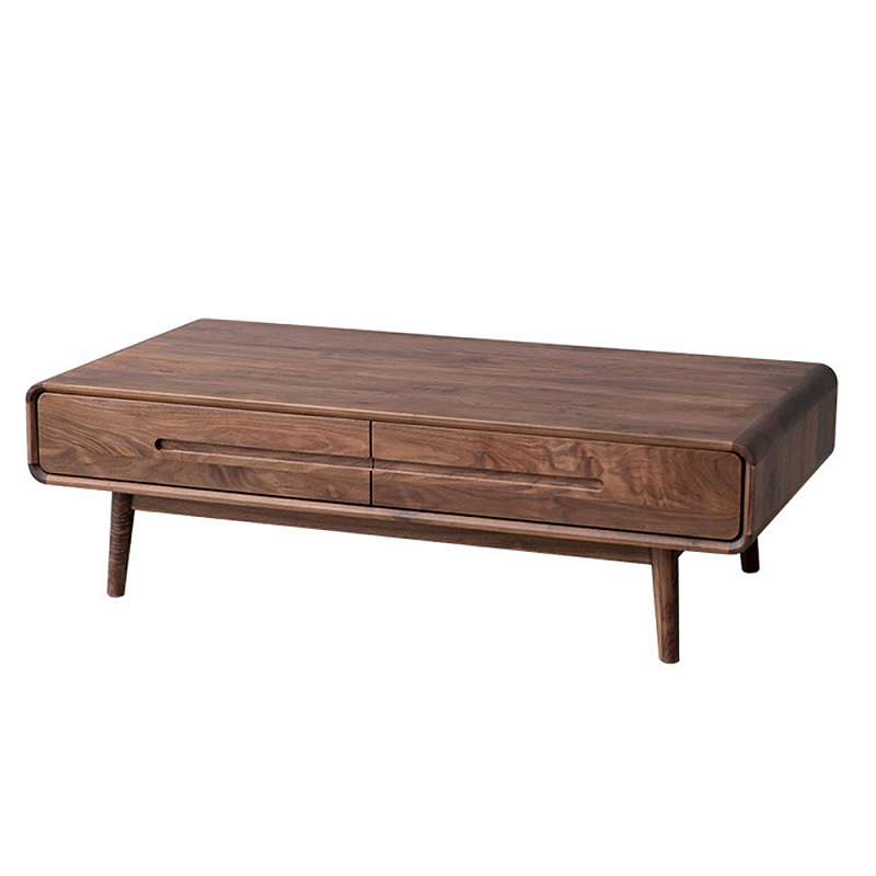 Кофейный стол из массива дерева с выдвижными ящиками Coffee Walnut Table Орех Кофейный стол из массива дерева с выдвижными ящиками Coffee Walnut Table Орех в Ульяновске | Loft Concept