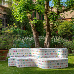 Дизайнерский модульный диван волнистой формы с цветным принтом Poltronova Superonda Sofa варинант исполнения - 45 | Loft Concept в Ульяновске