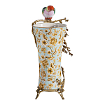 Ваза фарфоровая с птицей на бронзовой ветке Garden of Eden варинант исполнения - 4 | Loft Concept в Ульяновске