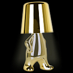 Настольная лампа фигурная золотого цвета с гладким абажуром Высота 19 см Sophia варинант исполнения - 3 | Loft Concept в Ульяновске