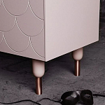 Дизайнерский комод розовый с фактурным фасадом Tiles варинант исполнения - 3 | Loft Concept в Ульяновске