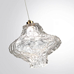Подвесной светильник с плафоном из фактурного прозрачного стекла Light Ensemble варинант исполнения - 5 | Loft Concept в Ульяновске