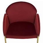 Стул бордовый на золотистых ножках Burgundy Chair варинант исполнения - 5 | Loft Concept в Ульяновске
