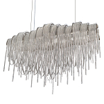 Люстра подвесная с металлическими цепочками и изогнутыми металлическими дугами 72 см Atlantis Chain варинант исполнения - 7 | Loft Concept в Ульяновске