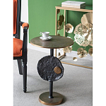 Столик приставной с абстрактным основанием и акцентом в виде золотистого диска Heavenly Space варинант исполнения - 8 | Loft Concept в Ульяновске