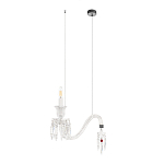 Подвесной светильник стеклянный в виде канделябра Curved Glass Chandelier варинант исполнения - 1 | Loft Concept в Ульяновске