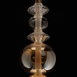 Подвесной светильник с вертикальной композицией из прозрачных и янтарных стеклянных шаров и ромбов Gabriel Scott Luna варинант исполнения - 7 | Loft Concept в Ульяновске