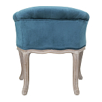 Кресло низкое в стиле прованс Louis French Armchair blue velour варинант исполнения - 2 | Loft Concept в Ульяновске