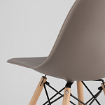 Пластиковый стул на ножках из массива бука Eames Cappuccino варинант исполнения - 6 | Loft Concept в Ульяновске