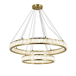 Люстра с 2-мя кольцами из натурального камня с регулируемыми плафонами Durability of Stone варинант исполнения - 1 | Loft Concept в Ульяновске