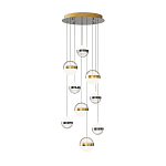 Люстра каскадная с 9-ю подвесами бронза и никель Peggy Futura lamp варинант исполнения - 2 | Loft Concept в Ульяновске