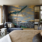 Обои ручная роспись Bamboo River Blossom Original colourway on Deep Rich Gold gilded paper with pearlescent antiquing варинант исполнения - 5 | Loft Concept в Ульяновске