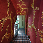 Обои с вышивкой ручной работы Fyodor Original colourway on Merlot linen варинант исполнения - 1 | Loft Concept в Ульяновске