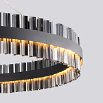 Люстра кольцевая чёрного цвета с вертикальными стеклянными элементами Ring Horizontal варинант исполнения - 1 | Loft Concept в Ульяновске