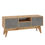 ТВ-тумба с фасадом цвета серый бетон Grace of Furniture  варинант исполнения - 2 | Loft Concept в Ульяновске