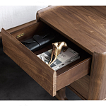 Прикроватный деревянный столик с 2-мя ящиками Moon Walnut Furniture варинант исполнения - 10 | Loft Concept в Ульяновске