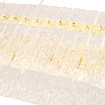 Люстра подвесная овальная с рельефными стеклянными панелями и золотым металлическим каркасом Textured Glass Chandelier варинант исполнения - 4 | Loft Concept в Ульяновске