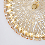 Подвесной светильник с плафоном из рельефного стекла Peony Glass Bronze  варинант исполнения - 6 | Loft Concept в Ульяновске