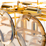 Люстра с круглыми стеклянными подвесками Cardiel Amber Glass Chandelier варинант исполнения - 5 | Loft Concept в Ульяновске