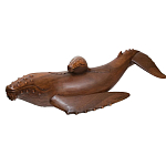 Статуэтка деревянная в виде двух китов Mammals варинант исполнения - 2 | Loft Concept в Ульяновске