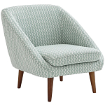 Кресло светло-бирюзовое с принтом Pauley Light Turquoise Armchair варинант исполнения - 1 | Loft Concept в Ульяновске