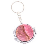 Зеркало брелок складное двухстороннее из натурального камня Родонит Stone Mirrors варинант исполнения - 5 | Loft Concept в Ульяновске