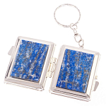 Зеркало брелок складное двухстороннее из натурального камня Лазурит Stone Mirrors варинант исполнения - 2 | Loft Concept в Ульяновске