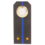 Часы погон подарочные настольные Авиация ВМФ из натурального камня Змеевик Military Clock варинант исполнения - 1 | Loft Concept в Ульяновске