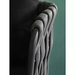 Стул мягкий с декором в виде плетеных лент на спинке и подлокотниках Semicircular Chair Decorated with Ribbons варинант исполнения - 7 | Loft Concept в Ульяновске