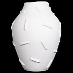 Декоративная ваза белая керамическая с абстрактным объемным декором Molecule Collection варинант исполнения - 1 | Loft Concept в Ульяновске