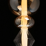 Подвесной светильник с вертикальной композицией из прозрачных и янтарных стеклянных шаров и ромбов Gabriel Scott Luna варинант исполнения - 5 | Loft Concept в Ульяновске