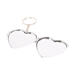 Зеркало брелок складное двухстороннее в форме сердца из натурального камня Оникс Stone Mirrors варинант исполнения - 3 | Loft Concept в Ульяновске