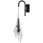 Бра черного цвета с плафоном из рельефного стекла Glass Pod варинант исполнения - 3 | Loft Concept в Ульяновске