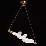 Люстра горизонтальная с волнистым белым плафоном Golden Swirl варинант исполнения - 4 | Loft Concept в Ульяновске