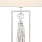 Настольная лампа с прямоугольным тканевым абажуром на белом мраморном основании Silver Threads варинант исполнения - 1 | Loft Concept в Ульяновске