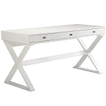 Письменный стол белый с 3-мя ящиками и крестообразным основанием Ymercte варинант исполнения - 1 | Loft Concept в Ульяновске