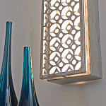 Бра прямоугольное в серебрянном цвете с ажурной решеткой Feiss варинант исполнения - 6 | Loft Concept в Ульяновске