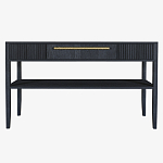 Дизайнерская Консоль с полкой и ящиком Primo Черный дуб варинант исполнения - 7 | Loft Concept в Ульяновске