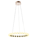 Люстра светодиодная кольцевая с круглыми плафонами белого цвета PEARLS Suspension 48 варинант исполнения - 4 | Loft Concept в Ульяновске