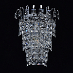 Бра настенное цвета хром с прозрачными квадратными хрустальными подвесками Crystal Regena варинант исполнения - 3 | Loft Concept в Ульяновске