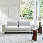 Приставной столик из массива дерева Walnut Triple варинант исполнения - 9 | Loft Concept в Ульяновске