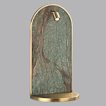 Настенный светильник зеленого цвета с бронзовой рамкой овальной формы с полкой Herbarium  варинант исполнения - 4 | Loft Concept в Ульяновске