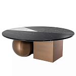 Дизайнерский журнальный стол с круглой столешницей на 3-х геометрических ножках Lehumod варинант исполнения - 5 | Loft Concept в Ульяновске